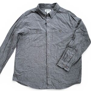 Duluth Trading Co Button Down Shirt Mens 2XL Grey Excellent Slim Fit Workwear